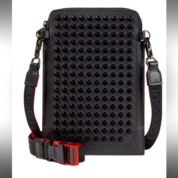 Christian Louboutin Handbags - NEW Christian Louboutin Leather Loubilab Studded Pouch w/ Adjustable Strap